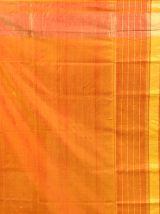Suryalekha-Vibrant Orange Rajkot Single Ikkat Pure Mulberry Silk Patola Saree