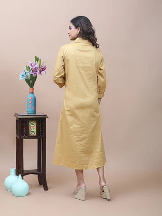 Desert Bloom – Appliqué Cotton Dress