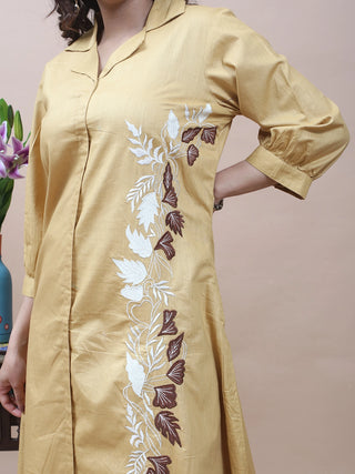 Desert Bloom – Appliqué Cotton Dress