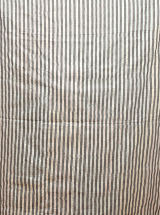 Ivory Pure Bishnupur Katan Silk Saree with Multicolour Kantha Embroidery & Black Striped Pallu