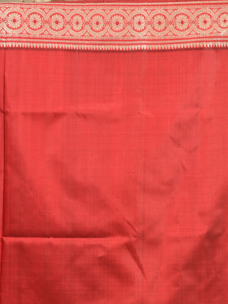 Revival Baluchari Silk Saree in Crimson Red