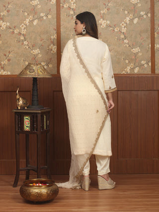 Sunehri Adaa – Zardosi Embroidered Georgette Kurta Set