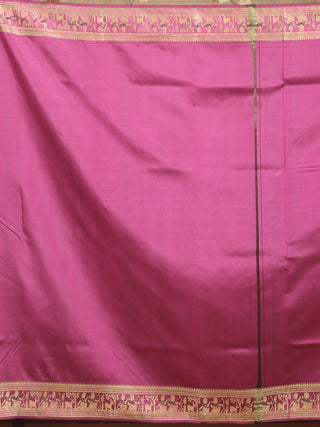 Purple Baluchari Silk Saree with Meenakari Woven Detailing