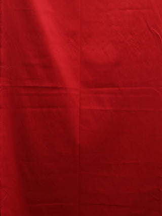 Emerald Green & Red Gujarati Hand-Embroidered Tussar Silk Dress Material