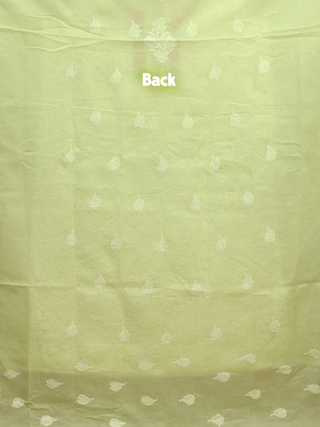 Fresh Green Voile Chikankari Kurti Fabric