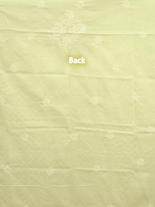 Spring Yellow Voile Chikankari Kurti Fabric