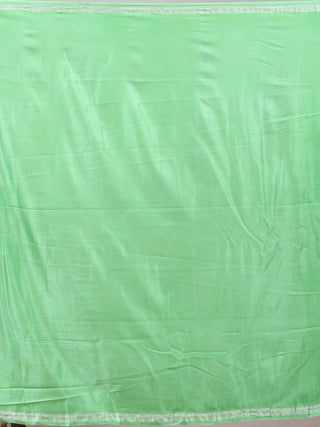 Haritprabha – Lime Green & Sunshine Yellow Pure Gajji Silk Saree with Hand Rai Bandhej