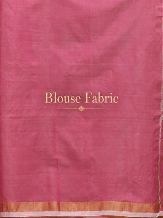 Rose Pink Bengal Handloom Muslin Saree with Jamdani Weaves and Sequin Embellishments