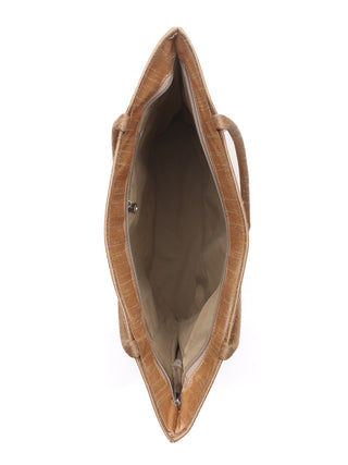 Sand Beige Art Dupion Silk Tote Bag with Parsi Floral Embroidery