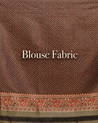 Deep Coffee Brown Jamawar Tanchoi Banarasi Semi Katan Silk Saree with Floral Jaal