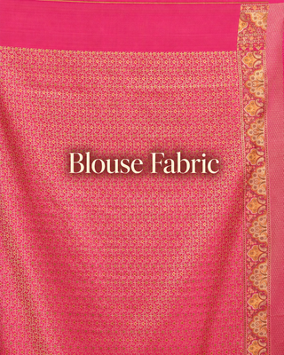 Rani Pink Jamawar Tanchoi Banarasi Semi Katan Silk Saree