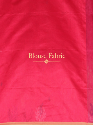 Fuchsia Pink Bengal Handloom Muslin Saree with Multicoloured Floral Jamdani Weaves