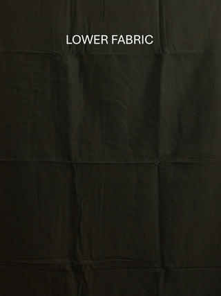 Dark Forest Green And Mustard Combination Pure Jaipur Cotton Dress Material With Semi-Natural Ajrakh Print And Gamthi Patchwork