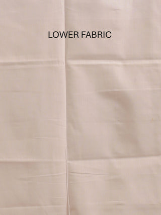 White Pure Handloom Cotton Three-Piece Dress Material With Multicolour Jamdani Weaves