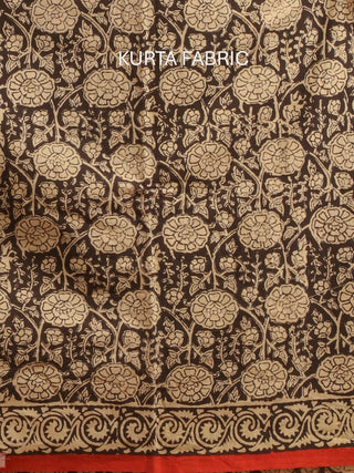 Black & Beige Three-Piece Jaipur Cotton Dress Material With Bagru Print