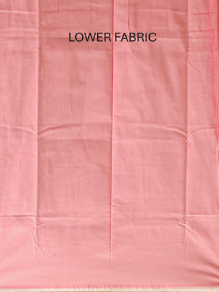 Blush Pink Banarasi Silk Linen Suit with White and Multicolour Embroidery