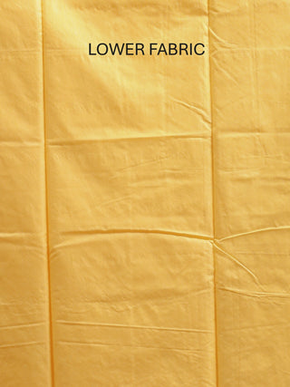 Pale Yellow Banarasi Silk Linen Suit with Multicolour Thread Embroidery