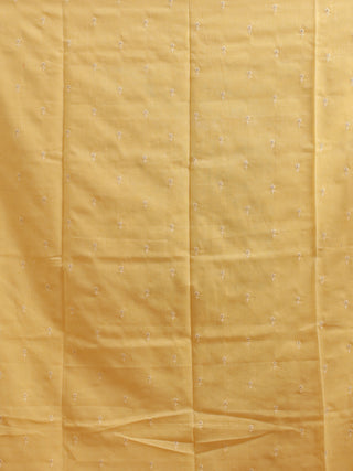 Lemon Yellow Linen-Cotton Suit with Embroidered Ivory Dupatta