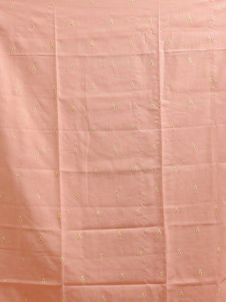 Blush Pink Linen-Cotton Suit with Ivory Embroidered Dupatta