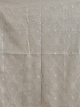 Grey-Blue Chanderi Silk Kurta Set with Digitally Printed Dupatta