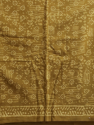Mehndi-Green Three-Piece Jaipur Cotton Dress Material With Dabu Print