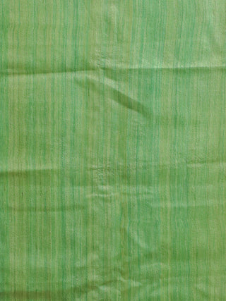 Green Ghicha Tussar Silk Kurta with Floral Digital Print Dupatta And Katan Slub Lower