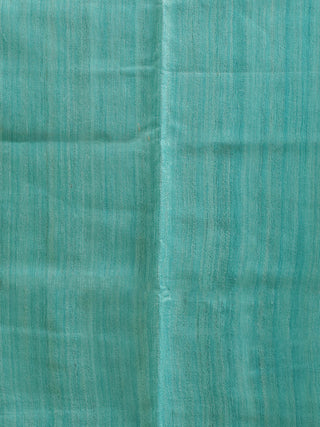 Aqua Blue Ghicha Tussar Silk Kurta with Abstract Print Dupatta And Katan Slub Lower