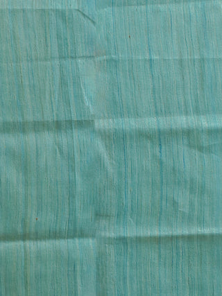 Sky Blue Ghicha Tussar Silk Kurta with Madhubani Hand-Painted Dupatta And Katan Slub Lower
