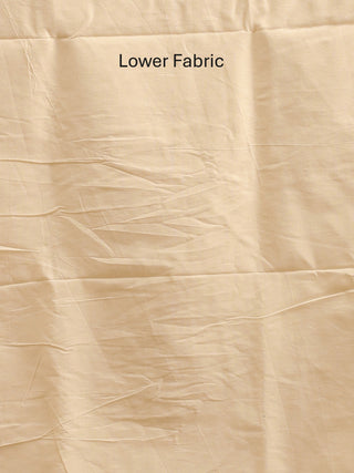 Ivory Pure Cotton Kurta and Lower Set with Hand-Painted Organza Dupatta