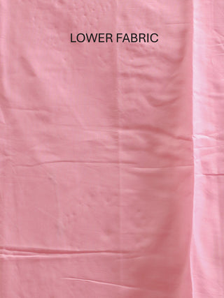 Mauve Organza Dress Material with Hand Painting and Aari Embroidery
