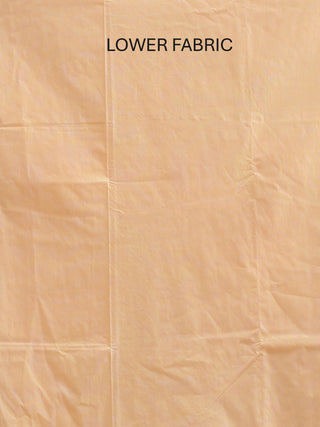 Rust Viscose Katan Silk Kurta with Floral Kantha & Cream Tussar Dupatta