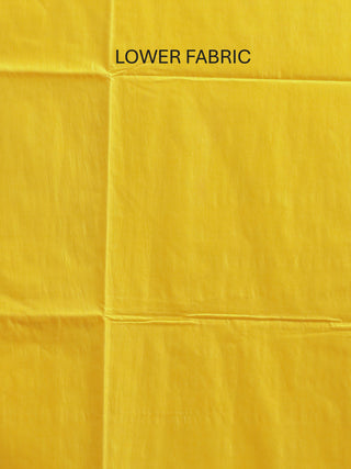 Brick-Red Viscose Katan Silk Kurta with Hand Kantha Work & Lemon Yellow- Brick-Red Tussar Silk Dupatta