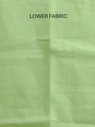Light Pista Green Cotton Kurta with Floral Aari Work, Lilac Border Manipuri Innaphi & Matching Lower