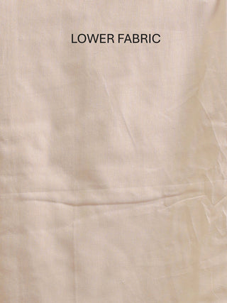 Peach Andhra Cotton Handloom Kurta with Aari Work, Cream Manipuri Innaphi & Cream Bottom
