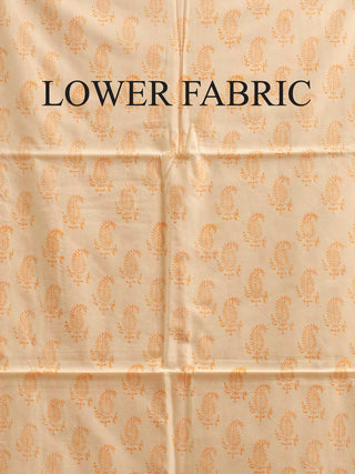 Peach Base Kurta with Aqua Paisley Print
