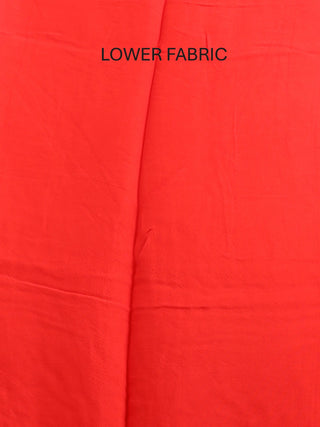 Mustard Chanderi Silk Kurta with Hand Zardozi Work, Red Santoon Bottom & Banarasi Dupatta
