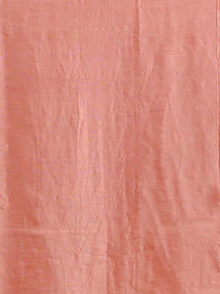 Pink Khadi Silk Kurta with Hand Aari Work, Santoon Lower & Banarasi Upada Dupatta