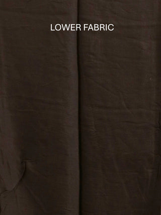 Black Khadi Silk Kurta with Hand Aari Work, Santoon Lower & Banarasi Upada Dupatta
