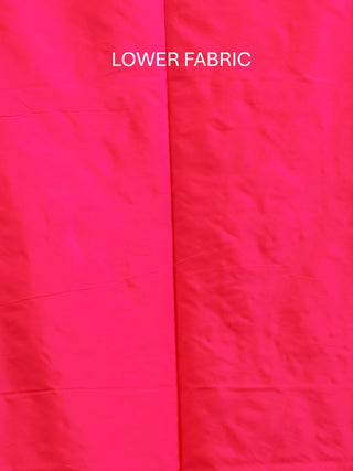 Off-White Bangalore Silk Kurta with Hand Aari Work, Fuchsia Bottom & Yellow Banarasi Patola Dupatta