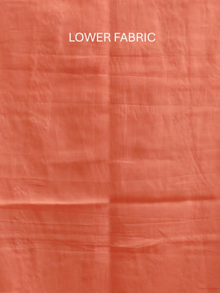 Peach Muslin Kurta with Hand Aari Work, Malai Cotton Bottom & Chiffon Dupatta