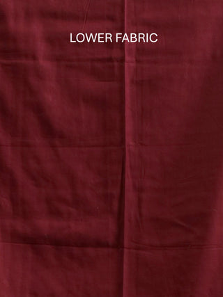 Dark Mauve Muslin Kurta with Aari Work, Wine Lower & Ombre Chiffon Dupatta