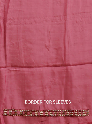 Dark Mauve Muslin Kurta with Aari Work, Wine Lower & Ombre Chiffon Dupatta