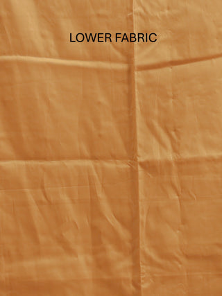 Golden Beige Bangalore Silk Kurta with Hand Aari Work, Matching Bottom & Maroon Banarasi Dupatta