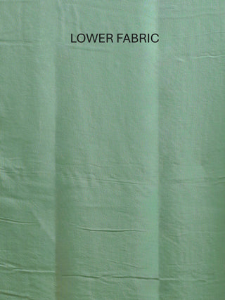 Teal Khadi Silk Kurta with Hand Aari Work, Santoon Bottom & Green Banarasi Dupatta