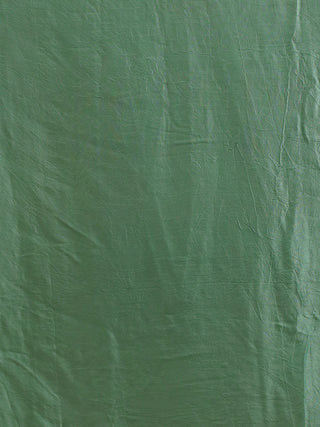 Teal Khadi Silk Kurta with Hand Aari Work, Santoon Bottom & Green Banarasi Dupatta