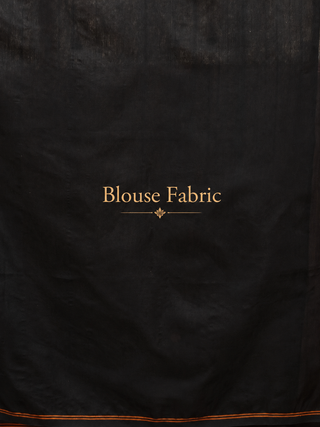 Black Bengal Handloom Muslin Saree with Multicoloured Floral Jamdani Weaves