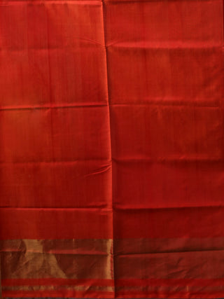 Tamraprabha-Burnt Orange Rajkot Single Ikkat Pure Mulberry Silk Patola Saree