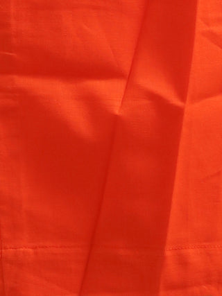 Maroon Handloom Ikkat Cotton Kurta Set with Appliqué and Gujarati Work Yoke