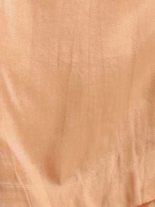 Peach Muslin Kurta Set with Hand Zardozi Embroidery and Chiffon Dupatta