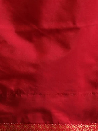 Deep Crimson Bangalore Silk Kurta Set with Rich Hand Zardozi & All-over Paisley Weave